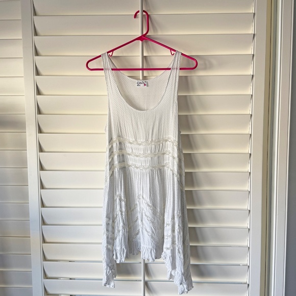 Free People Voile and Lace Trapeze Slip in White (Size M) - Picture 3 of 9